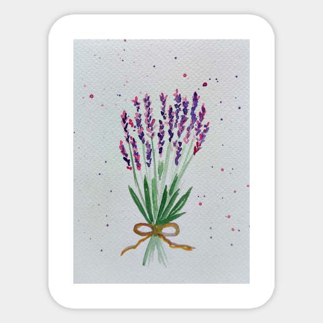 Bunch of lavenders Sticker by Ala Lopatniov